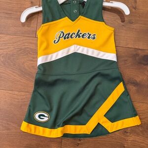 Green Bay Packers Kids Casual Dress - Green and Yellow